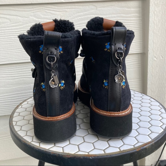 COACH Urban Hiker Boots Black Prairie Leather - Picture 4 of 8